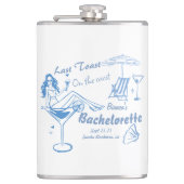 Hand getrokken laatste toast op de kust Bacheloret Heupfles (Voorkant)