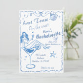 Hand getrokken laatste toast op de kust Bacheloret Kaart (Staand voorkant)