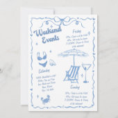 Hand getrokken laatste toast op de kust Bacheloret Kaart (Achterkant)