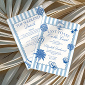 Hand getrokken laatste toast op de kust Bacheloret Kaart