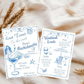 Hand getrokken laatste toast op de kust Bacheloret Kaart