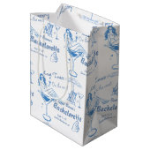 Hand getrokken laatste toast op de kust Bacheloret Medium Cadeauzakje (Achterkant Gekanteld)