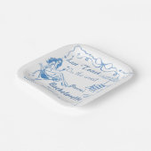 Hand getrokken laatste toast op de kust Bacheloret Papieren Bordje (Gebogen)