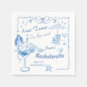 Hand getrokken laatste toast op de kust Bacheloret Servet (Voorkant)