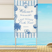 Hand getrokken laatste toast op de kust Bacheloret Spandoek