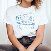 Hand getrokken laatste toast op de kust Bacheloret T-shirt