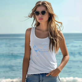 Hand getrokken laatste toast op de kust Bacheloret Tanktop