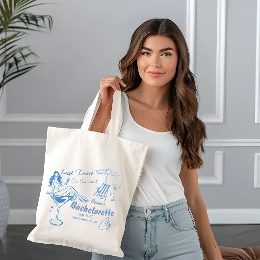 Hand getrokken laatste toast op de kust Bacheloret Tote Bag