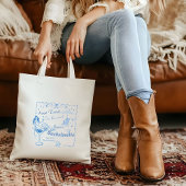 Hand getrokken laatste toast op de kust Bacheloret Tote Bag