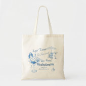 Hand getrokken laatste toast op de kust Bacheloret Tote Bag (Voorkant)