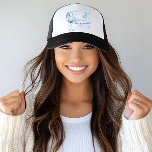 Hand getrokken laatste toast op de kust Bacheloret Trucker Pet