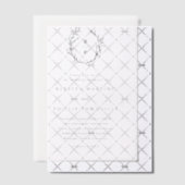 Hand getrokken Laurel Krans Monogram Huwelijk Vellum Uitnodigingen (Offset (Uitnodiging))