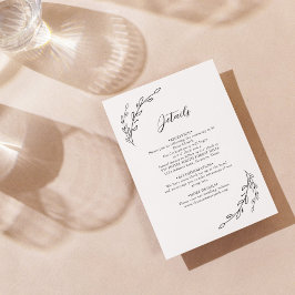 Hand getrokken lauwerkrans informatiekaartje