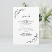 Hand getrokken lauwerkrans informatiekaartje (Staand voorkant)