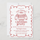 Hand getrokken lelijke trui kerstfeest kaart (Voorkant)