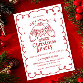 Hand getrokken lelijke trui kerstfeest kaart