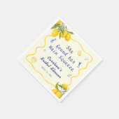 Hand getrokken Lemon Main Squeeze Vrijgezellenfees Servet (Hoek)