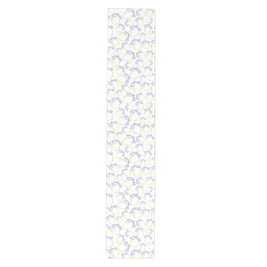 Hand getrokken Lemon Pattern Table Runner Medium Tafelloper (Voorkant)