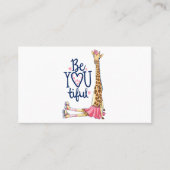 Hand getrokken leuke giraffe illustratie visitekaartje (Voorkant)