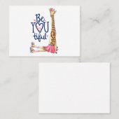 Hand getrokken leuke giraffe illustratie visitekaartje (Voorkant / Achterkant)