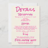 Hand getrokken Levendig Roze Retro Dubbelzijdige b Kaart (Achterkant)