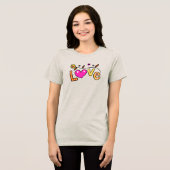 Hand getrokken liefde Doodle Tri-Blend Shirt (Voorkant volledig)