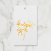 Hand getrokken lijn bloeiende lelie bloem. cadeaulabels (Voorkant)