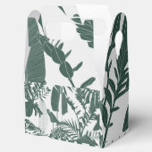 Hand getrokken lijn tropische bladeren. bedankdoosjes (Geopend)