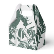 Hand getrokken lijn tropische bladeren.