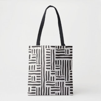 Hand getrokken lijnen, grungy naadloze textuur. tote bag