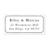 Hand getrokken Lijst & koppels namen terug adres Zelfinktende Stempel (Design)