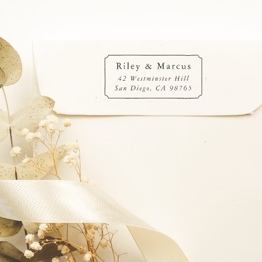 Hand getrokken Lijst & koppels namen terug adres Zelfinktende Stempel