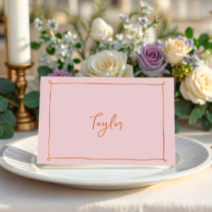 Hand-getrokken Lijst Vrijgezellenfeest Place Card Kaart
