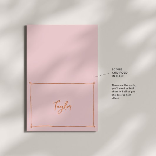 Hand-getrokken Lijst Vrijgezellenfeest Place Card Kaart