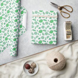 Hand getrokken Limoen en Mint Botanische Wrapping Cadeaupapier