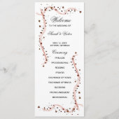 Hand Getrokken lint bloem dubbele kant programma k Programmakaart (Voorkant)