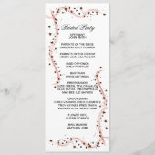 Hand Getrokken lint bloem dubbele kant programma k Programmakaart (Achterkant)