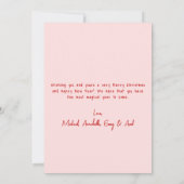 Hand getrokken lint boog retro kerst feestdagenkaart (Achterkant)