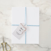 Hand getrokken lint en bloemen bruiloft Stickers Cadeaulabel (Met Touw)