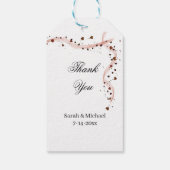 Hand getrokken lint en bloemen bruiloft Stickers Cadeaulabel (Achterkant)
