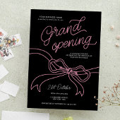 Hand getrokken lint Unieke Zwart Roze Grote Openin Kaart