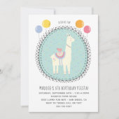 Hand getrokken Llama Verjaardagsfeest Kaart (Voorkant)