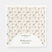 Hand getrokken lokaal geteeld Boerderij 1e verjaar Servet (Voorkant)