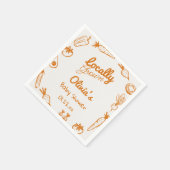 Hand getrokken lokaal geteelde groenten Baby showe Servet (Hoek)