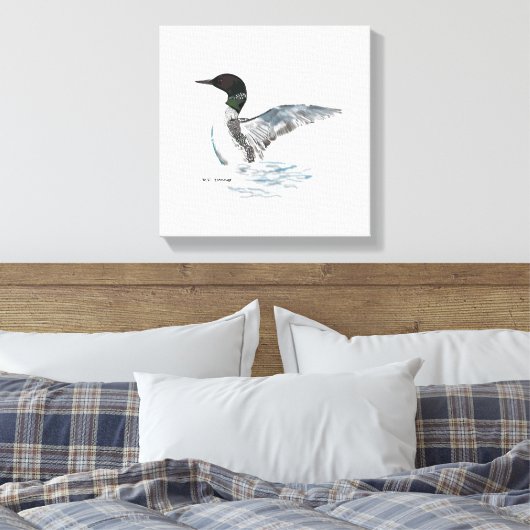 Hand getrokken Loon afbeelding Canvas Afdruk (Insitu (Slaapkamer))