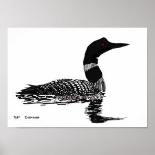 Hand getrokken Loon Poster