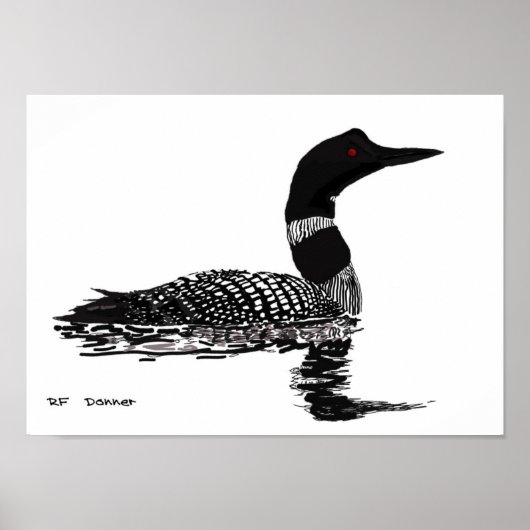 Hand getrokken Loon Poster (Voorkant)