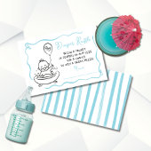 Hand getrokken Luier Raffle Boy Kaart