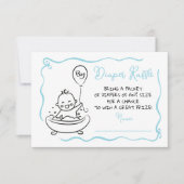 Hand getrokken Luier Raffle Boy Kaart (Voorkant)