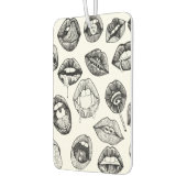 Hand getrokken Luscious Lips in Zwart-Wit Luchtverfrisser (Links)